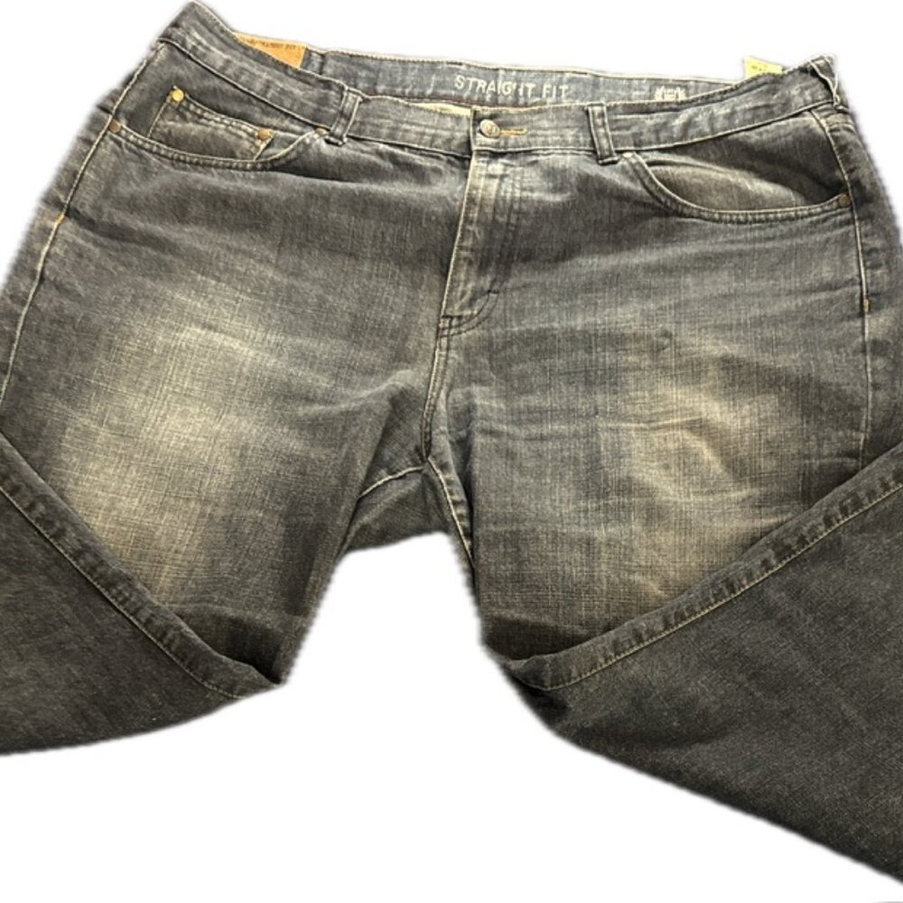 Chaps Jeans Mens Size 42x30 Actual 40x28 Straight Fit Blue Denim Dark Wash